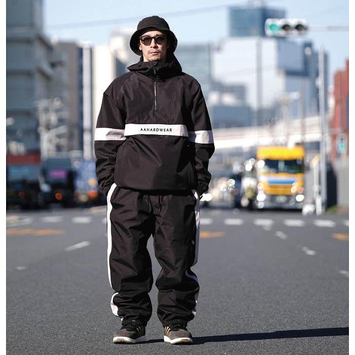 AA ���֥륨�� TEAM TRACK PANTS BLACK/BEIGE 24-25 ������ ��� ��˥��å��� �ѥ�� ���Ρ��ܡ���