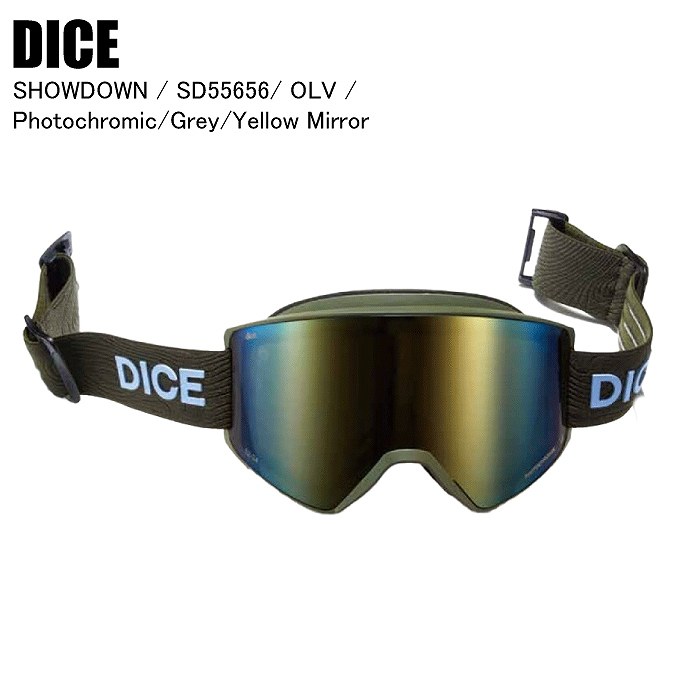 DICE SHOWDOWNゴーグル DICE ダイス SHOWDOWN ショーダウン OLV SD55656 調光レンズ ミラー