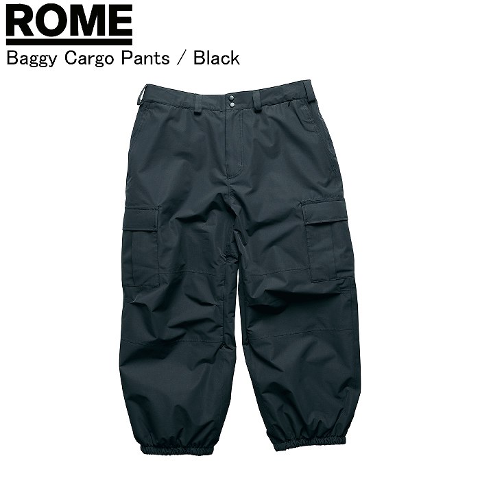 ROME ������ Baggy Cargo Pants �Х����������ѥ�� BLACK �ѥ�� ���Ρ��ܡ��ɥ����� �����०���� ROME������ 25-26��ǥ�