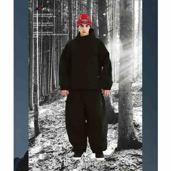BSRABBIT ӥӥå REFINED HOODED JACKET BLACK 24-25   㥱å Ρܡ ڹ