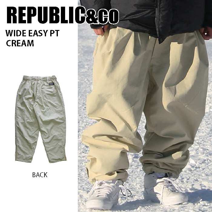 REPUBLIC&CO リパブリック ウェア WIDE EAZY PT 23-24 CREAM メンズ 