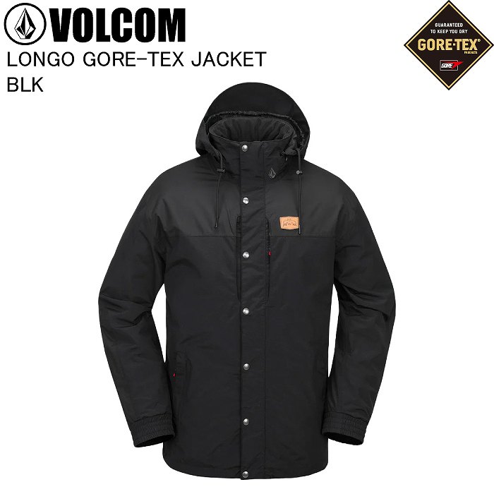 VOLCOM �ܥ륳�� G0652505 LONGO GORE-TEX JACKET BLK ���Ρ��ܡ��ɥ����� ���㥱�å� �ܥ륳�०���� �����ƥå��� ���Υ�