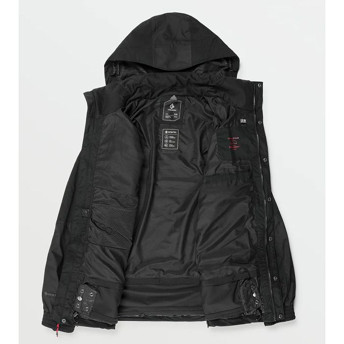 VOLCOM �ܥ륳�� G0652505 LONGO GORE-TEX JACKET BLK ���Ρ��ܡ��ɥ����� ���㥱�å� �ܥ륳�०���� �����ƥå��� ���Υ�