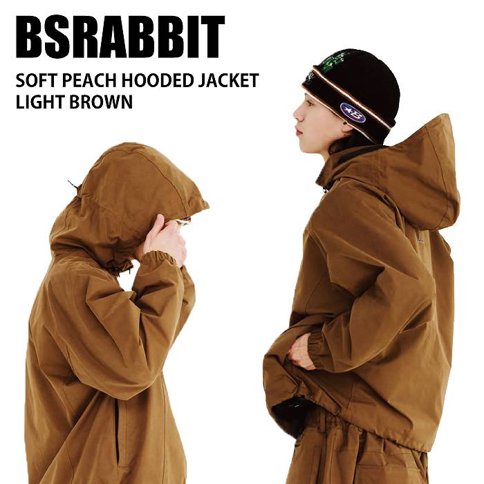 BSRABBIT ӥӥå SOFT PEACH HOODED JACKET LIGHT BROWN 24-25   㥱å Ρܡ ڹ