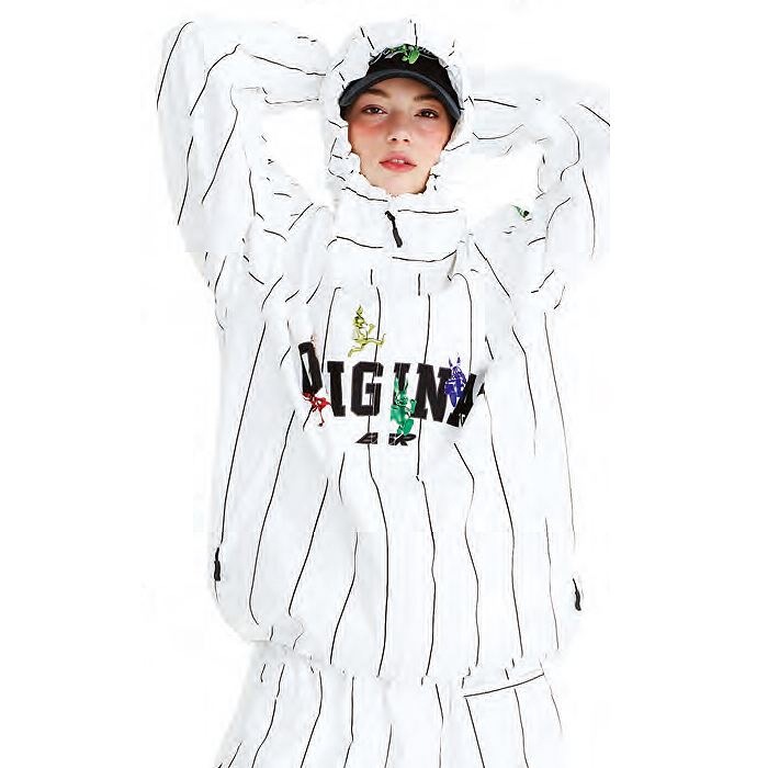 BSRABBIT ӥӥå RAINBOW TR STRIPE HOODED JACKET WHITE 24-25   㥱å Ρܡ ڹ