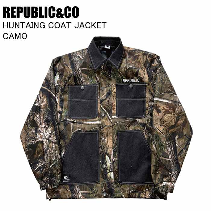REPUBLIC&CO リパブリック HUNTAING COAT JACKET ハンティングコートジャケット CAMO スノーボード ウェア ジャケット REPUBLIC&CO リパブリック HUNTAING COAT JACKET ハンティングコート