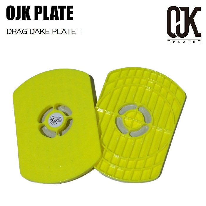 OJK PLATE DRAGDAKE イエロー OJK オージェイケープレート DRAG DAKE PLATE YELLOW ドラグダケ