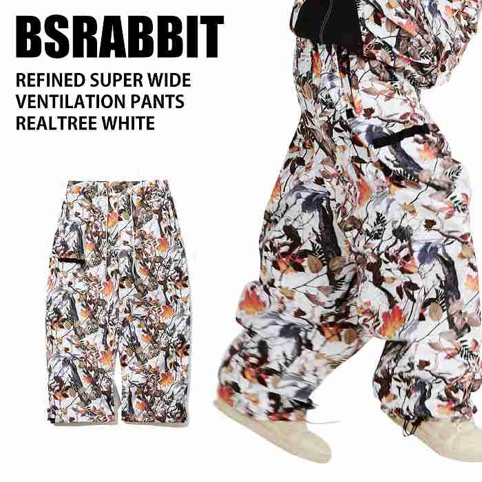 BSRABBIT ӥӥå REFINED SUPER WIDE VENTILATION PANTS REALTREE WHITE 24-25   ѥ Ρܡ ڹ