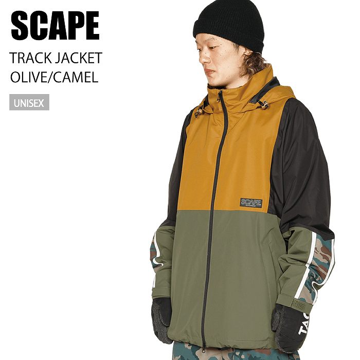 SCAPE エスケープ ウェア TRACK JACKET 22-23 OLIVE/CAMEL メンズ レディース ジャケット スノーボード SCAPE エスケープ ウェア TRACK JACKET 22-23 OLIVE/CAMEL メンズ