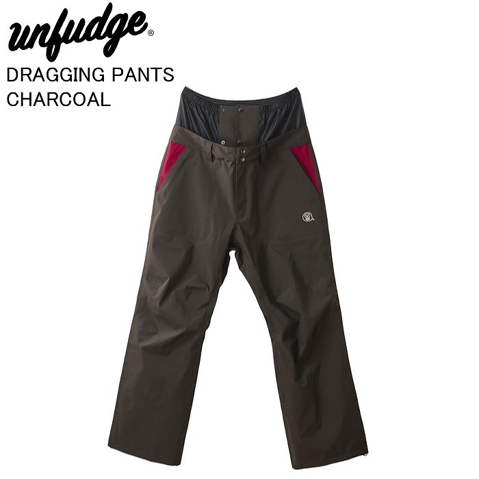 スノーボード unfudge  wear DRAGGING PANTS UNFUDGE アンファッジ DRAGGING PANTS ドラッギングパンツ CHARCOAL