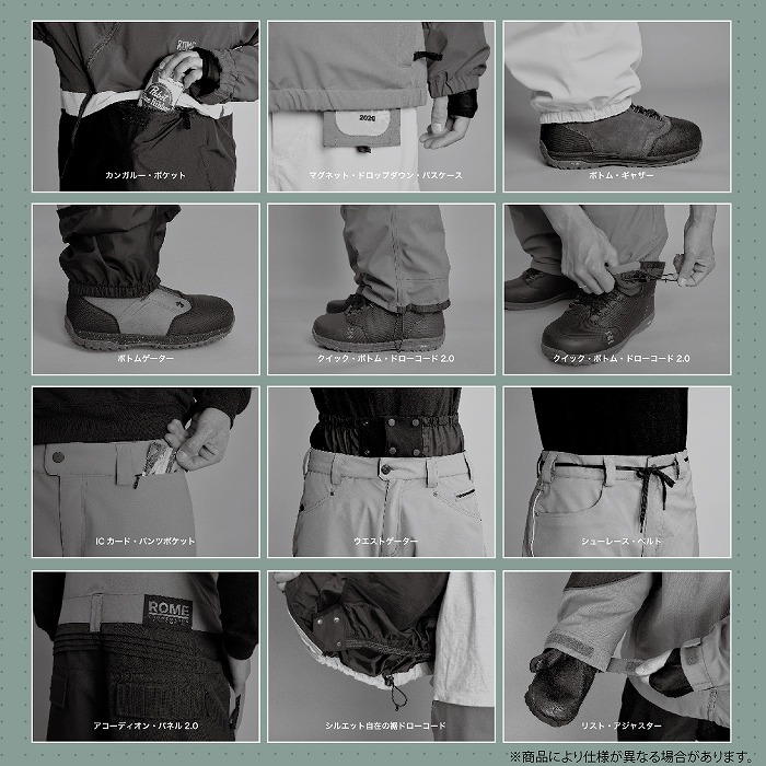 ROME ������ BAGGY CARGO BIB PANTS STONE GRAY 24-25 ������ ��� �ѥ�� ���Ρ��ܡ���