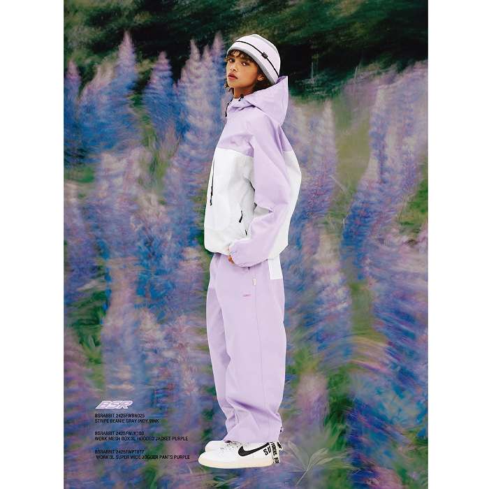 BSRABBIT ӥӥå WORK 3L SUPER WIDE JOGGER PANTS PURPLE 24-25   ѥ Ρܡ ڹ