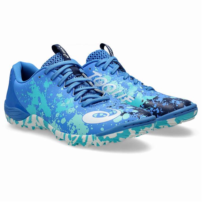 アシックス メンズ レディース TOQUE 8 TF トッキ フットサル 靴 シューズ 競技 ホワイト 白 ブルー 青 イエロー 黄色 送料無料 asics 1113A045 ASICS アシックス TOQUE 8 TF(ブルーコースト×ホワイト) 1113A045.400