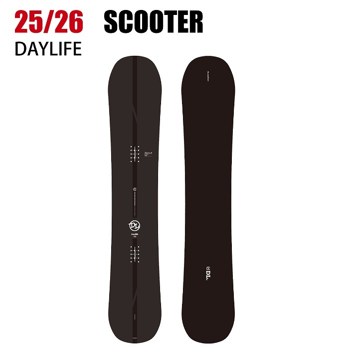 DAYLIFE SCOTER ブラック スノーボード 2026 SCOOTER スクーター DAYLIFE デイライフ 25-26 ボード板