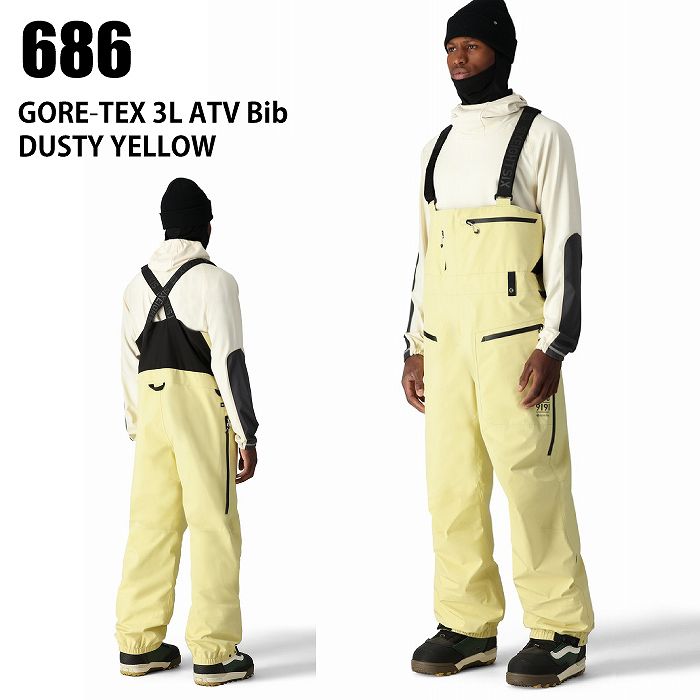686 ���å��������ȥ��å��� M3WN217 GORE-TEX 3L ATV BIB DUSTY YELLOW 24-25 ������ ��� �ӥ� �ѥ�� ���� �����ϥ�