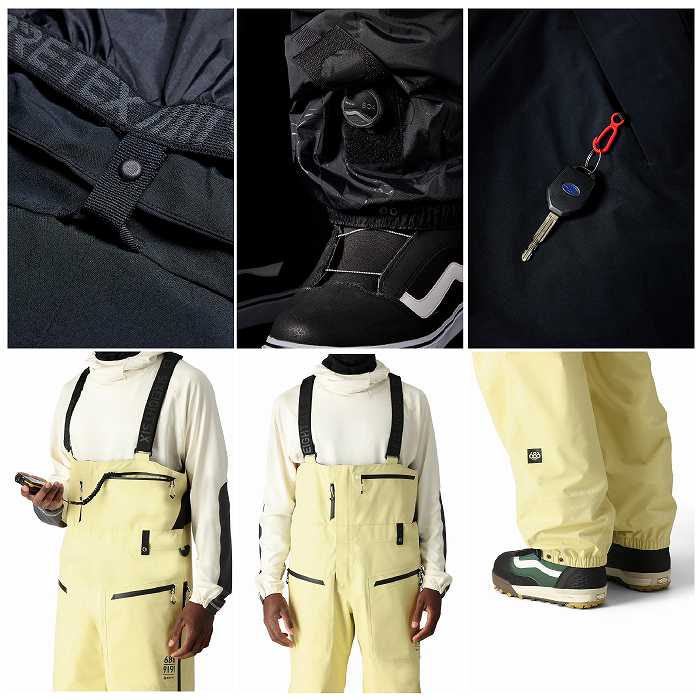 686 ���å��������ȥ��å��� M3WN217 GORE-TEX 3L ATV BIB DUSTY YELLOW 24-25 ������ ��� �ӥ� �ѥ�� ���� �����ϥ�