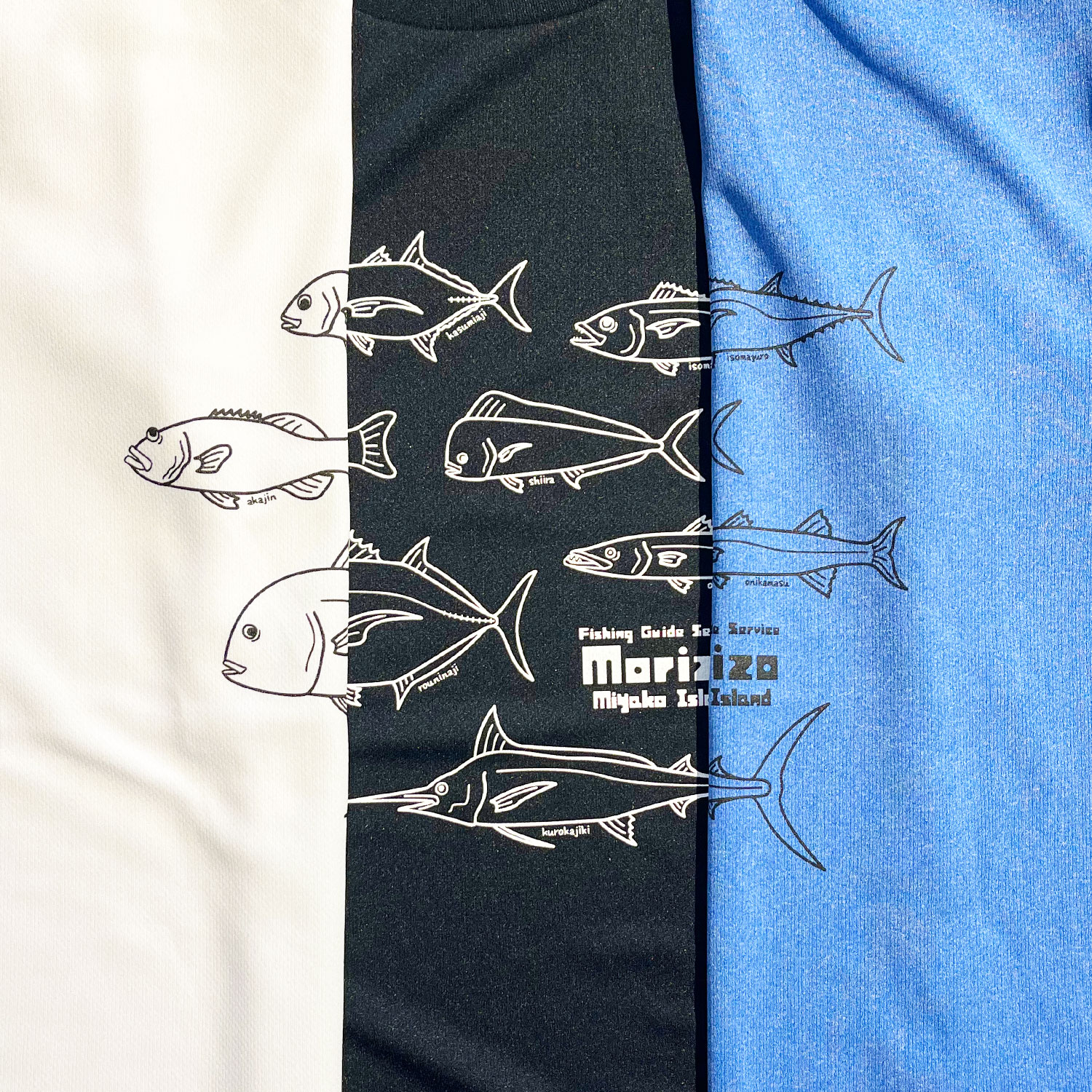 Morizo魚群Tシャツ オリジナルドライTシャツ｜宮古島の釣具屋 通販