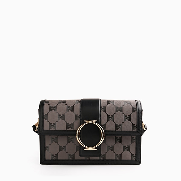 M PATTERN SHOULDER BAG