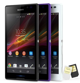 Sony Xperia C Dual SIM C2305��5��������饹�Υ����åɥ���CPU�Υǥ奢��Sim�б�ü����Android 4.2.2