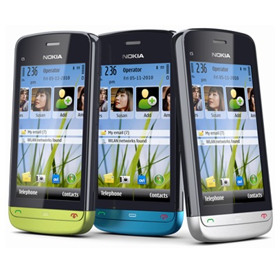 スマートフォン本体 Nokia C5 Nokia C5-03 【simﾌﾘｰタッチスクリーンを搭載したスマートフォン