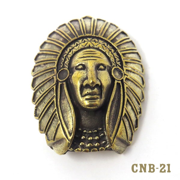 真鍮コンチョ【インディアンGD】BRASS INDIAN CONCHO GD・CNB-21