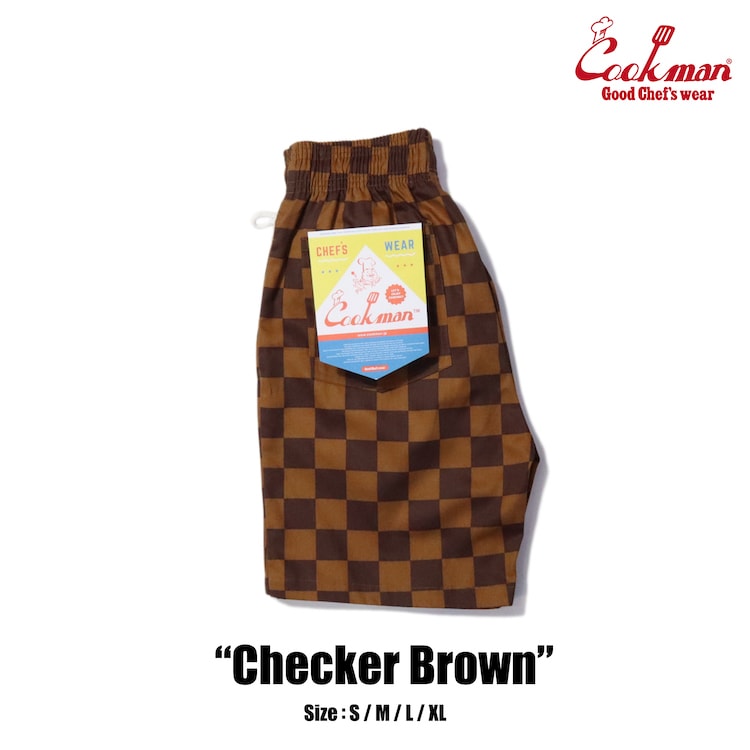 COOKMAN/クックマン ショートシェフパンツ Chef Pants Short Checker