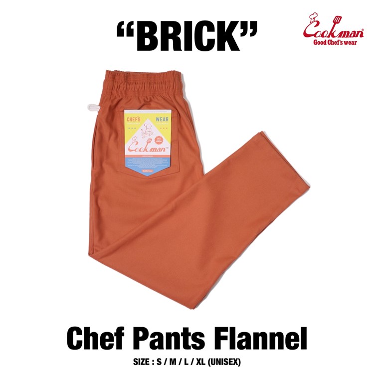 COOKMAN/クックマン Long Chef Pants シェフパンツ「Flannel Brick