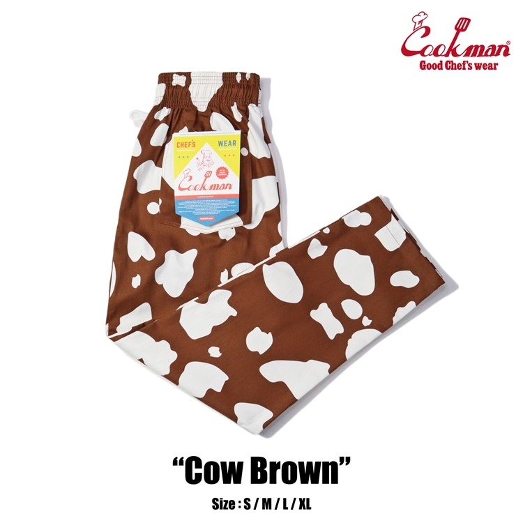 COOKMAN クックマン シェフパンツ Chef Pants Cow Black カウ