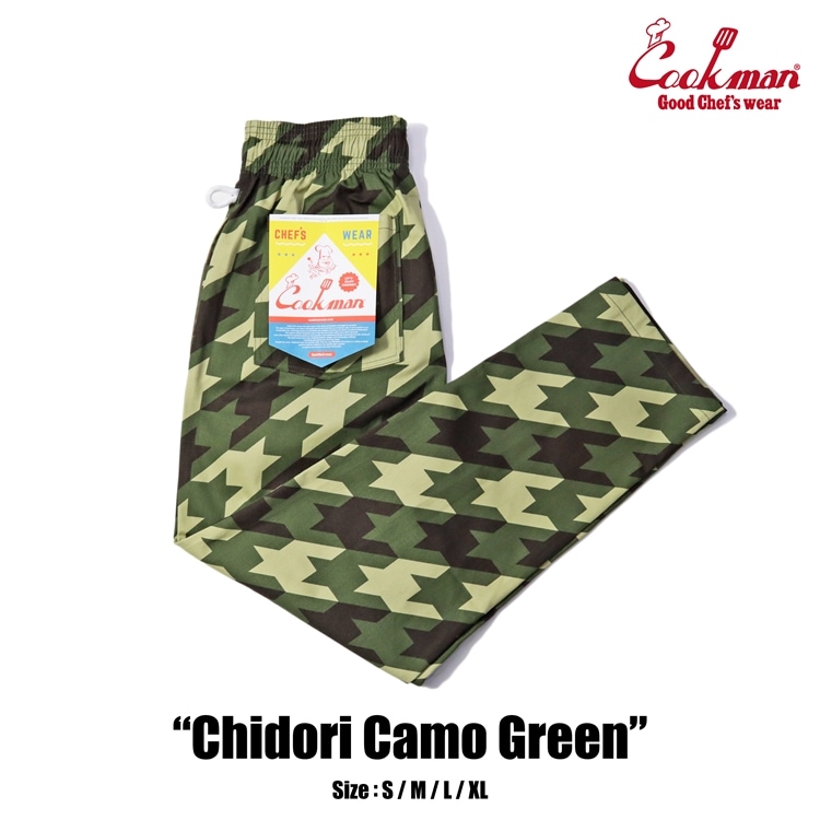 COOKMAN/クックマン Long Chef Pants シェフパンツ「 Chidori Camo