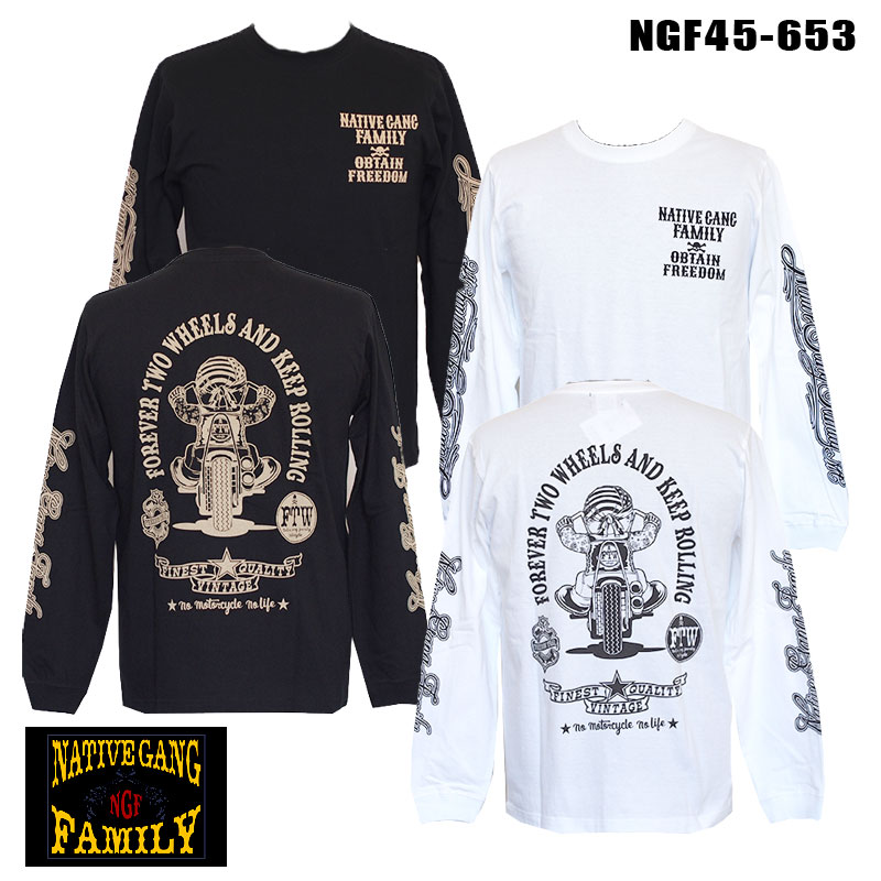【新品含む】バイクシャツ 4セット NATIVE GANG FAMILY｜長袖 Tシャツ NGF45-653 NEW後身バイクベイビー