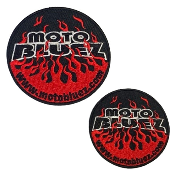 刺繍パッチ】MOTOBLUEZ オリジナルロゴパッチ バイカー ワッペン