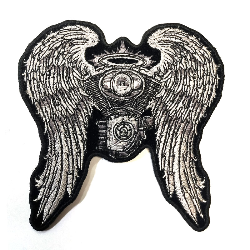 HotLeathers】刺繍パッチ Asphalt Angel Lady Biker パッチ 5