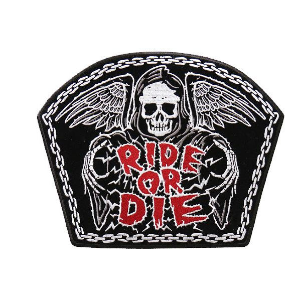 HOT LEATHERS】刺繍パッチ ROUGH CUT STITCHES 9x7インチ