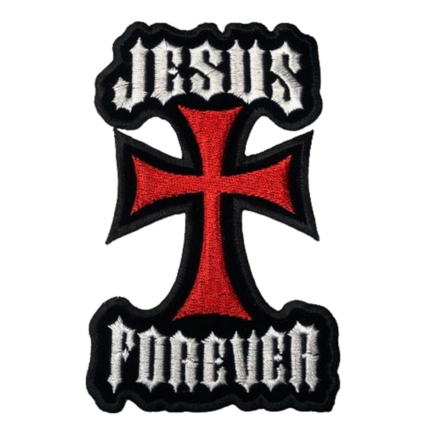 HOT LEATHERS】ホットレザーズ 「JESUS FOREVER」十字架 クロス 刺繍