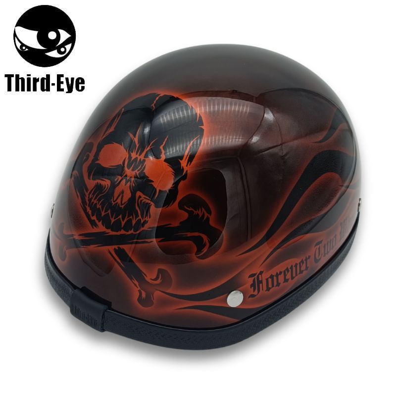 サードアイ ヘルメット　Third-Eye バイク ヘルメット ハーフキャップ グリフォン ブラック GF-BK