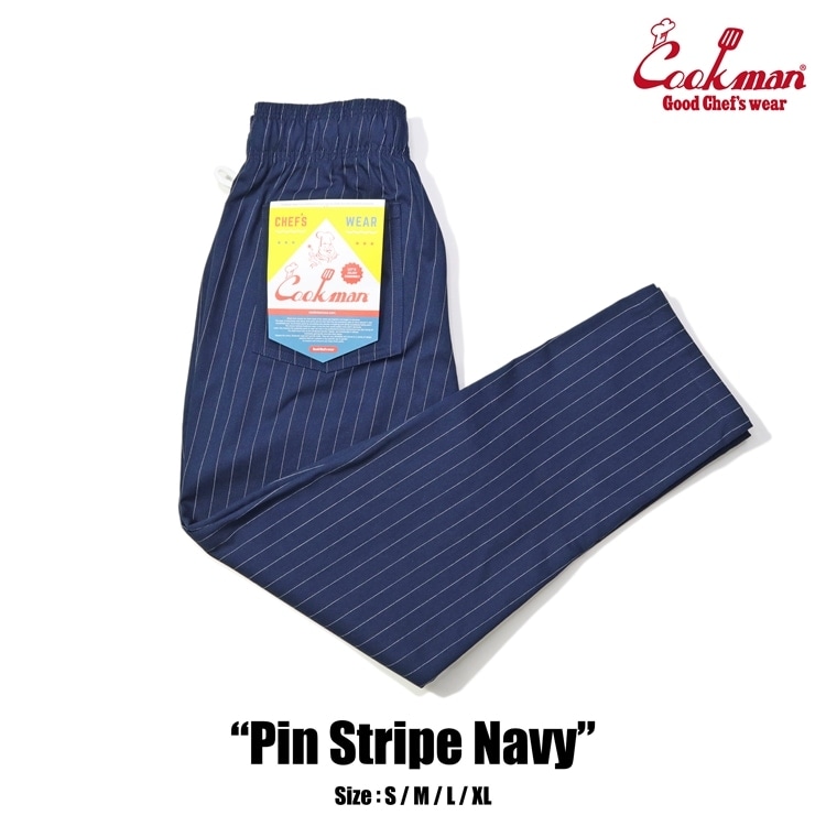 COOKMAN/クックマン Long Chef Pants シェフパンツ「Pin Stripe