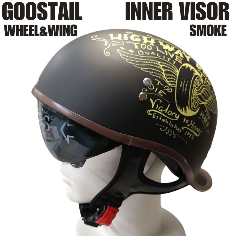グーステール WHEEL & WING インナーバイザー（スモーク）マット