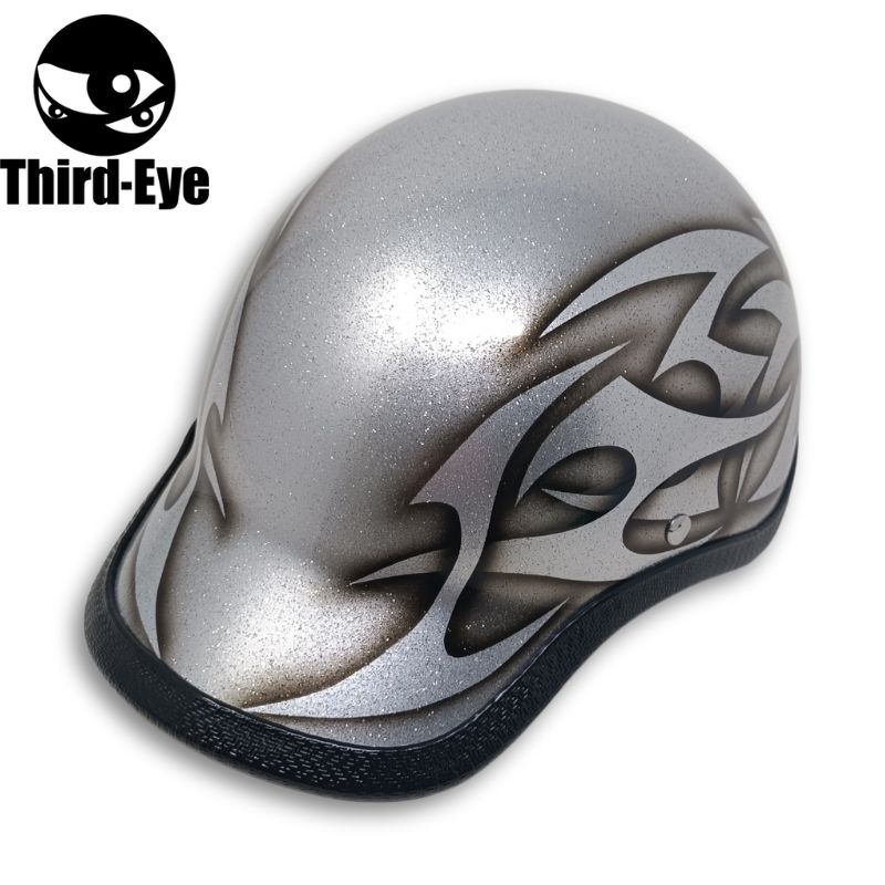 Third-Eye 半ヘルメット バイク ヘルメット ハーフキャップ ベッカー マットブラック BC