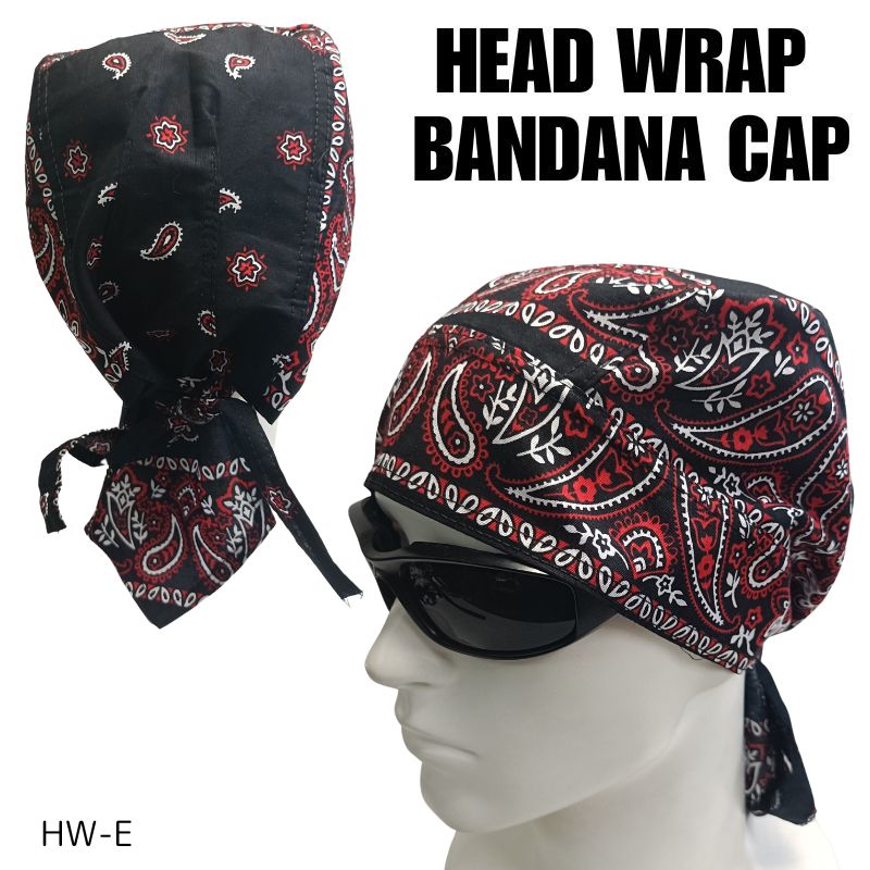 HEAD WRAP BANDANA CAP ヘッドラップ バンダナキャップ 「ブラック