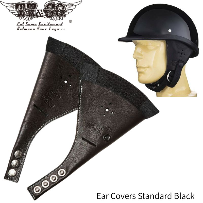 TT&CO.】本革 イヤーカバー スタンダード ブラック Ear Covers