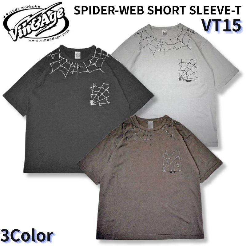 Vin＆Age TYPE VT15 SPIDER-WEB SHORT SLEEVE-Tシャツ スパイダー