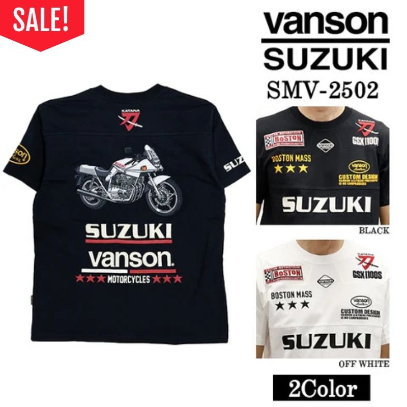 スズキ×バンソン 天竺半袖Tシャツ GS400 刺繍プリント コラボ3セット