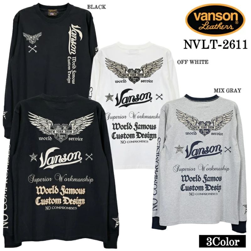 ブランド別,VANSON／バンソン,長袖Tシャツ | Motobluez Web Shopping