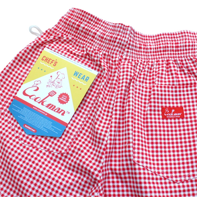 COOKMAN/クックマン Long Chef Pants シェフパンツ「Gingham Red
