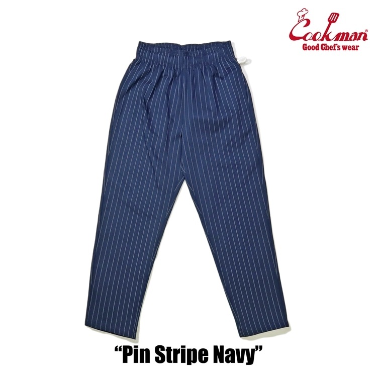 COOKMAN/クックマン Long Chef Pants シェフパンツ「Pin Stripe Navy