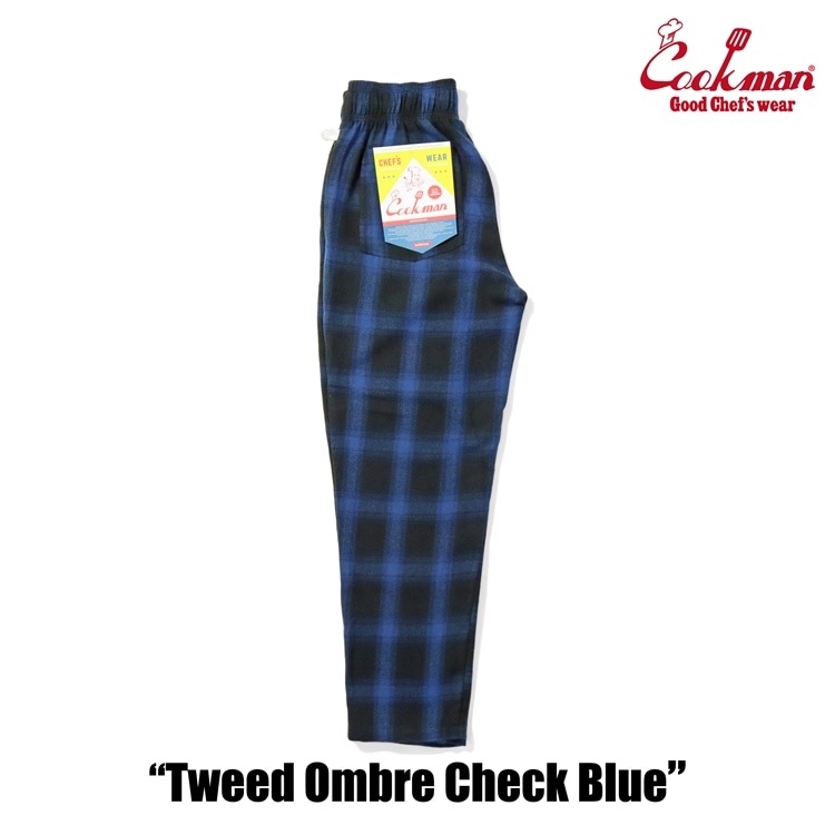 COOKMAN/クックマン Chef Pants シェフパンツ「Tweed Ombre Check Blue