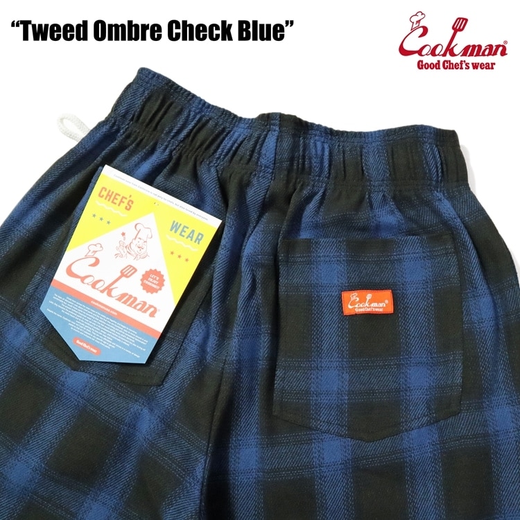 COOKMAN/クックマン Chef Pants シェフパンツ「Tweed Ombre Check Blue