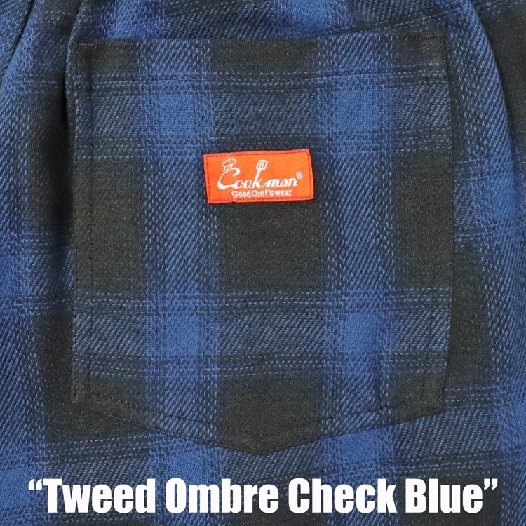 COOKMAN/クックマン Chef Pants シェフパンツ「Tweed Ombre Check Blue