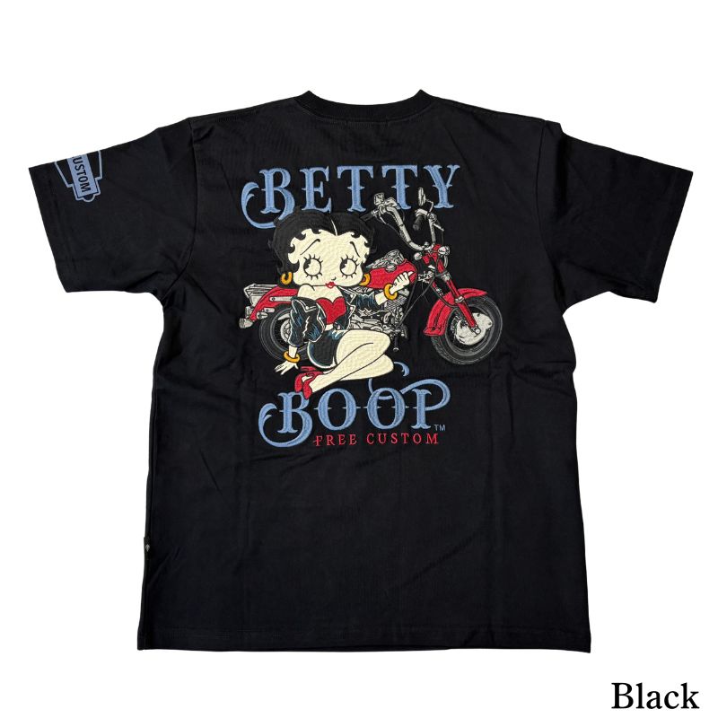 BETTY BOOP × NEVERMIND ベティブープ ネバーマインド 刺繍 天竺 半袖T