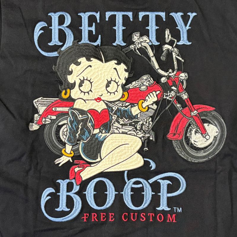 BETTY BOOP × NEVERMIND ベティブープ ネバーマインド 刺繍 天竺 半袖T